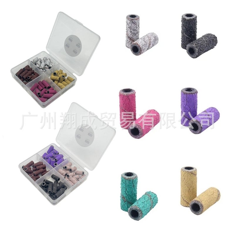 3.1Mm Mini Manicure Small Size Sand Ring Four-Grid Color Mini Sand Ring Polishing And Cleaning Tools 60P - Image 3