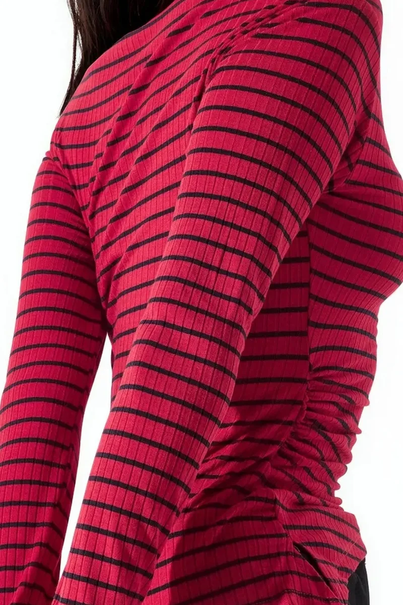 Busem Red BUSEM Cotton Elastane Blouse for Women | Best Price UAE