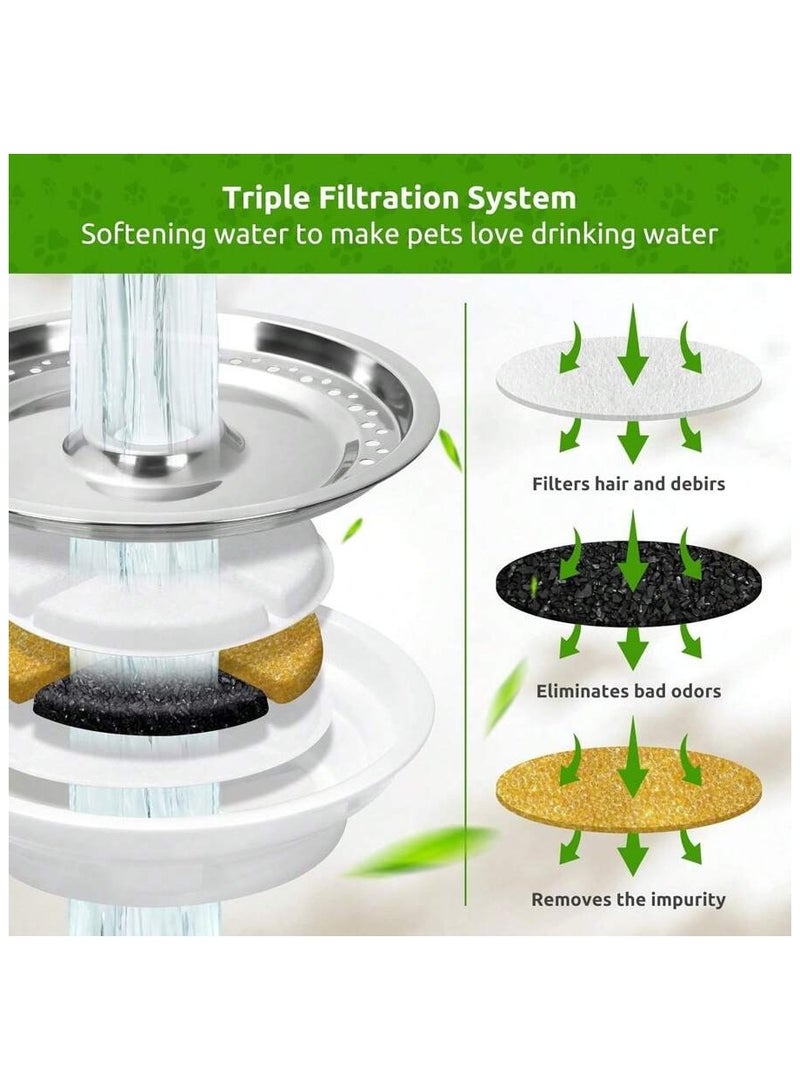 4 Pieces Of Water Fountain Filter For Cats, To Maintain The Cleanliness And Purity Of The Water, Compatible With Water Fountains With A Capacity Of 1.6 Liters And 2.4 Liters. - Image 3