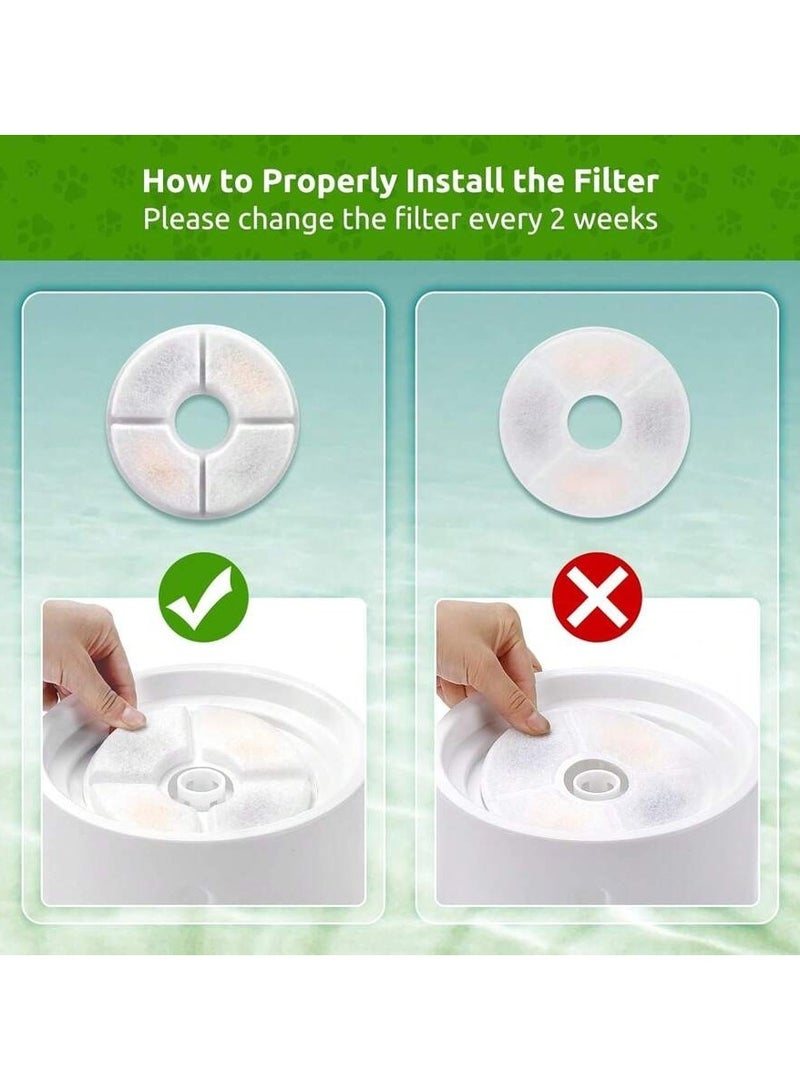 4 Pieces Of Water Fountain Filter For Cats, To Maintain The Cleanliness And Purity Of The Water, Compatible With Water Fountains With A Capacity Of 1.6 Liters And 2.4 Liters. - Image 5