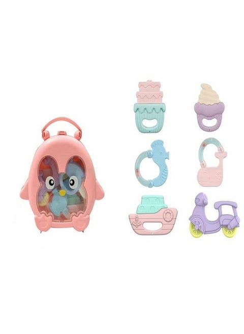 Bird Box Rubber Rattle 6 Pieces - 030643-209-79