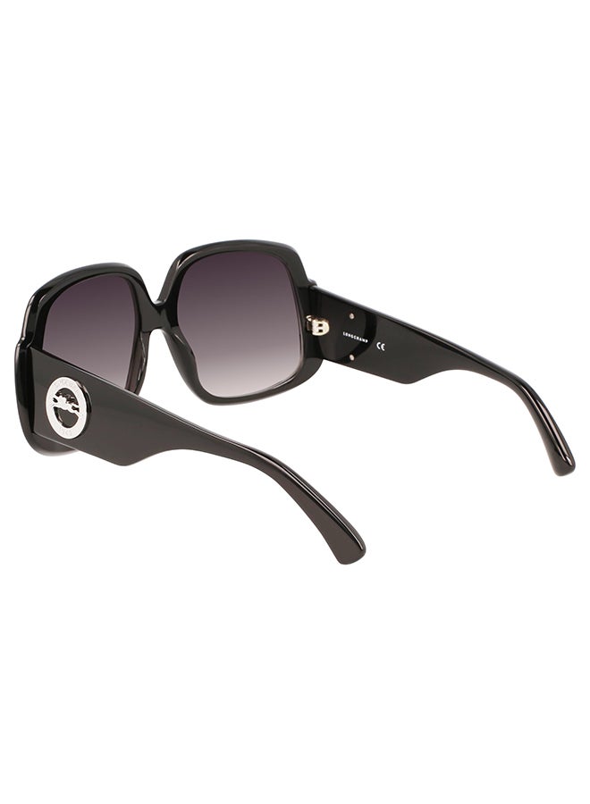 Longchamp نظارة شمسية مربعة للحماية من الأشعة فوق البنفسجية للنساء - LO709S-001-5917 - مقاس العدسة: 59 ملم - Image 3