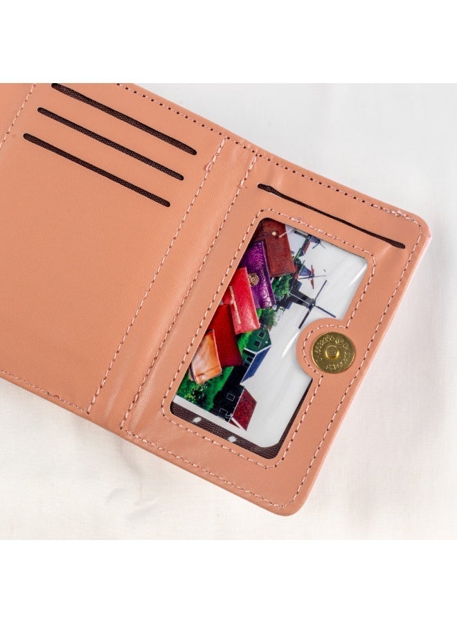 محفظة وحاملة بطاقات جلد أخضر تحتوي على جيوب متعددة للنقود والبطاقات - Image 4