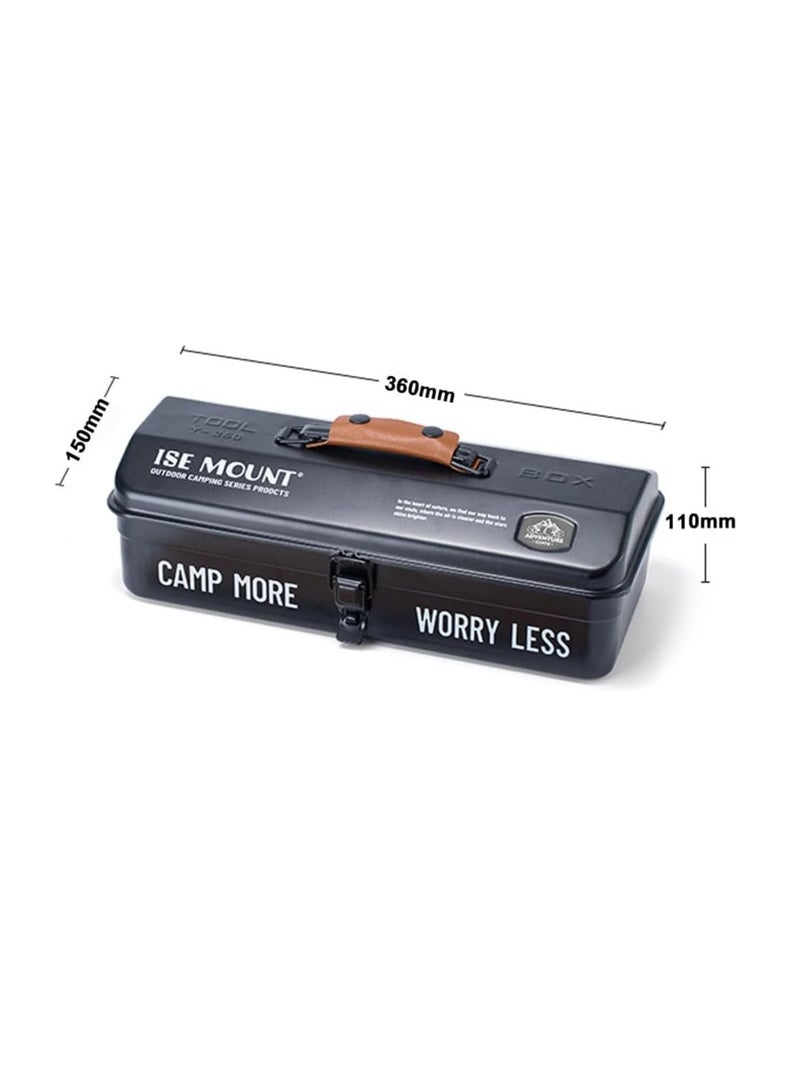 Outdoor Tools Storage Box Portable Camping Picnic Hand Box Metal Tools Storage Box with Handle Sundries Storage Box - Image 2