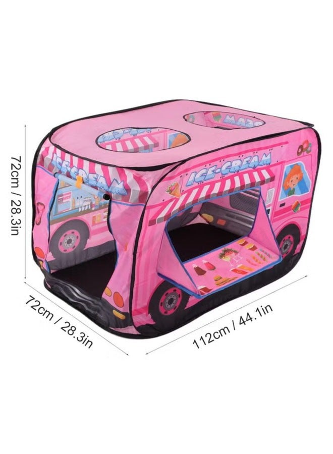 BLOOMING TIME 2-4 children playing tent portable ice cream truck pop-up tent indoor and outdoor - Image 3