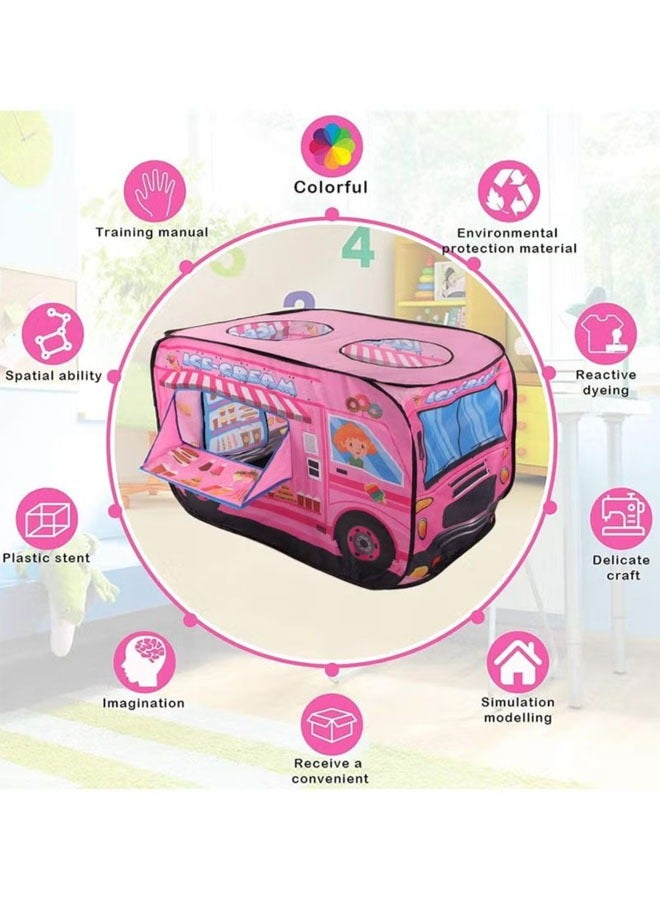 BLOOMING TIME 2-4 children playing tent portable ice cream truck pop-up tent indoor and outdoor - Image 5