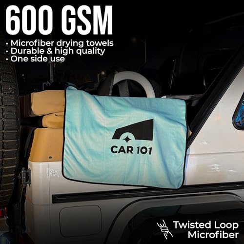 CAR101 Microfiber Cloth - 1Pcs - 60x50 cm - 600 GSM - Blue | Multipurpose | Lint-Free | Superior Softness & High Absorbency | Microfibre Towels for Car, Bike & Household Cleaning - Image 5