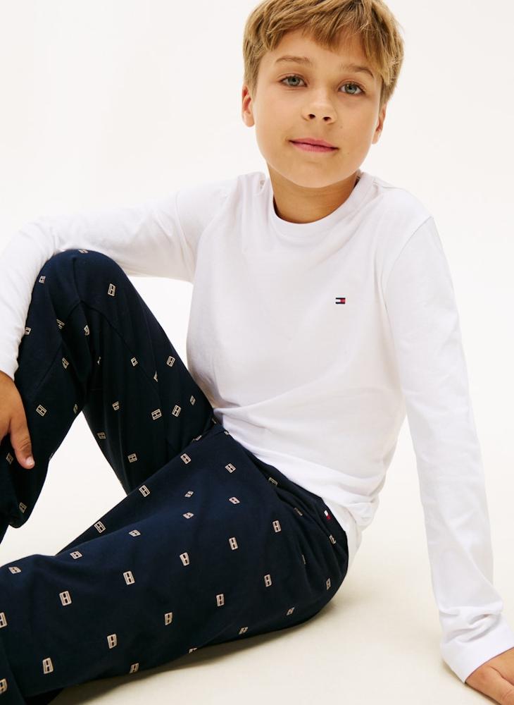 TOMMY HILFIGER Kids Stripe Crew Neck T-Shirt And Pant Set - Image 4