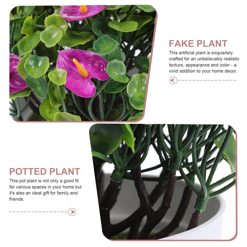 Artificial Potted Flower Faux Plants Potted Plant Decoration Simulated Bonsai Decor Fake Potted Plant - Image 3