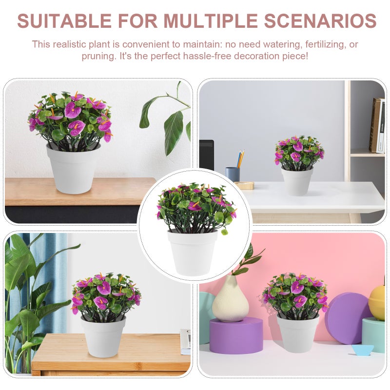Artificial Potted Flower Faux Plants Potted Plant Decoration Simulated Bonsai Decor Fake Potted Plant - Image 4