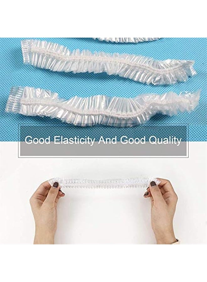 غطاء دش هوتسواي للاستخدام الواحد - 100 قطعة، غطاء دش سميك للنساء مقاوم للماء، الحجم العادي، شفاف - Image 2