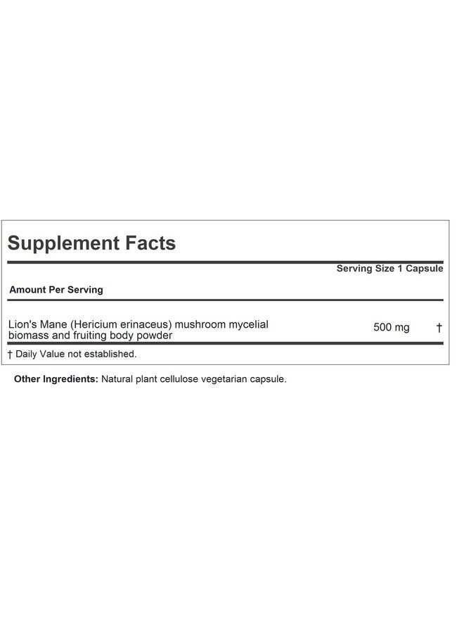 ANDREW LESSMAN Lion’s Mane 60 Capsules - Organic Full Spectrum Lion’s Mane Mushroom Extract - Supports Healthy Brain, Cognitive, and Nervous System Function - No Additives. - Image 2