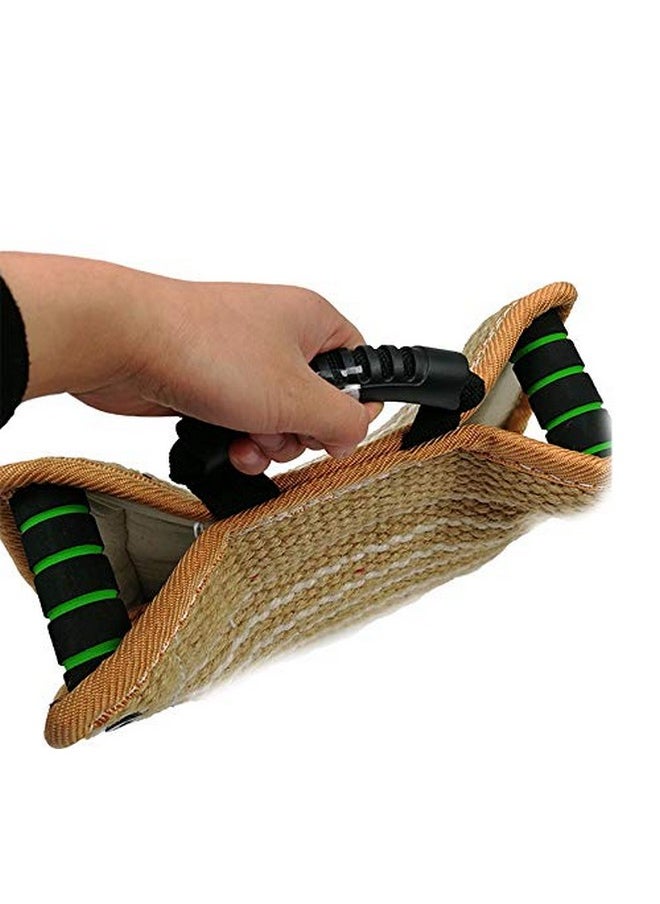 Morezi Morezi Dog Targeting Bite Wedge Tug Toy for Malinois,German Shepherd,Schutzhund Training,Jute/French Linen  - Image 3
