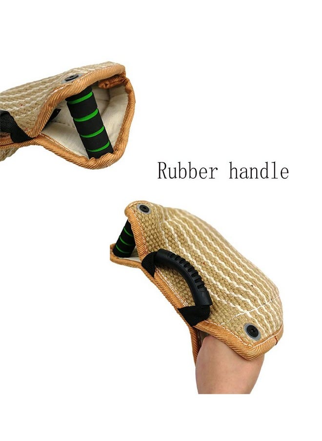 Morezi Morezi Dog Targeting Bite Wedge Tug Toy for Malinois,German Shepherd,Schutzhund Training,Jute/French Linen  - Image 4