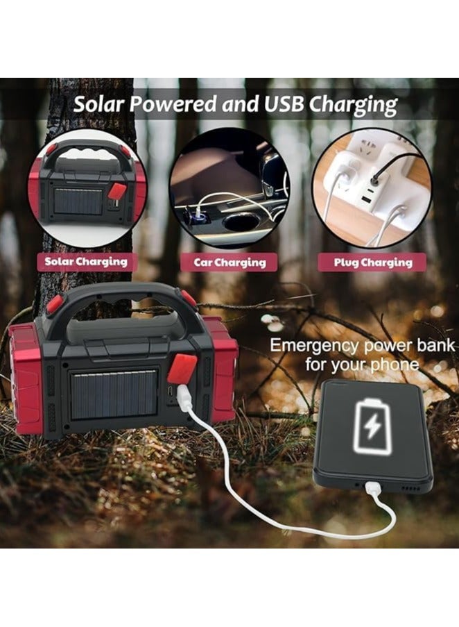 Solar Lantern Flashlight – USB Rechargeable, 4 Modes, Waterproof Portable Emergency Light for Camping, Hiking, and Power Outages (Multi) - Image 5