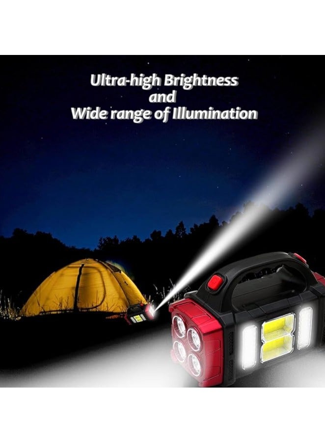 Solar Lantern Flashlight – USB Rechargeable, 4 Modes, Waterproof Portable Emergency Light for Camping, Hiking, and Power Outages (Multi) - Image 3