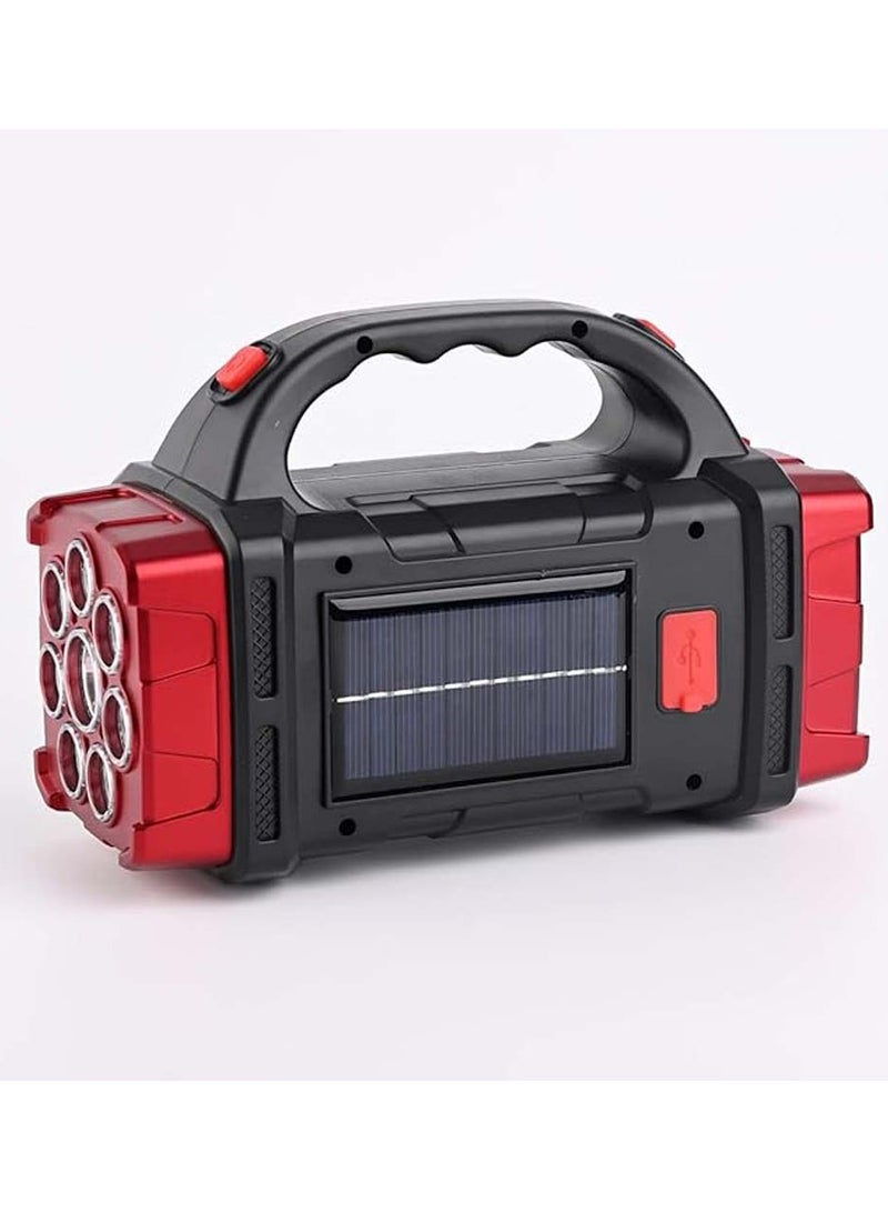 Solar Lantern Flashlight – USB Rechargeable, 4 Modes, Waterproof Portable Emergency Light for Camping, Hiking, and Power Outages (Multi) - Image 2
