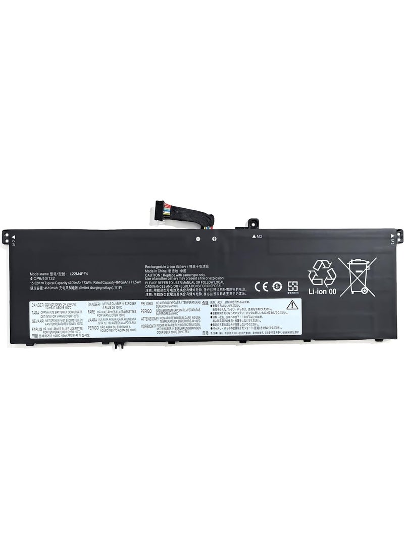 Terabyte L22D4PF4 SB11K24767 Laptop Battery Replacement for Lenovo Yoga Pro 7 14IRH8 14APH8 14ARP8 14IMH9 14AHP9 Slim Pro 7 14APH8 14ARP8 Series L22C4PF4 SB11K24758 SB11N45331 L22M4PF4 SB11K24759 SB11N45322 - Image 1