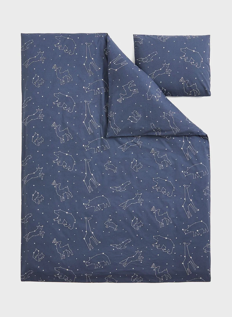 H&M Patterned Single Duvet Cover Set