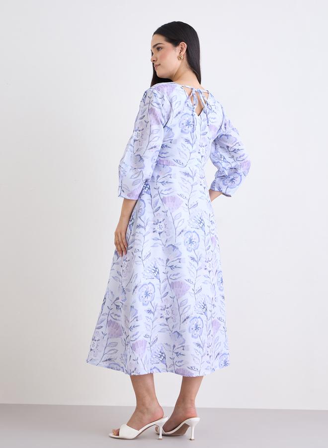 ستايلي فستان ميدي بطبعة زهور - Image 5