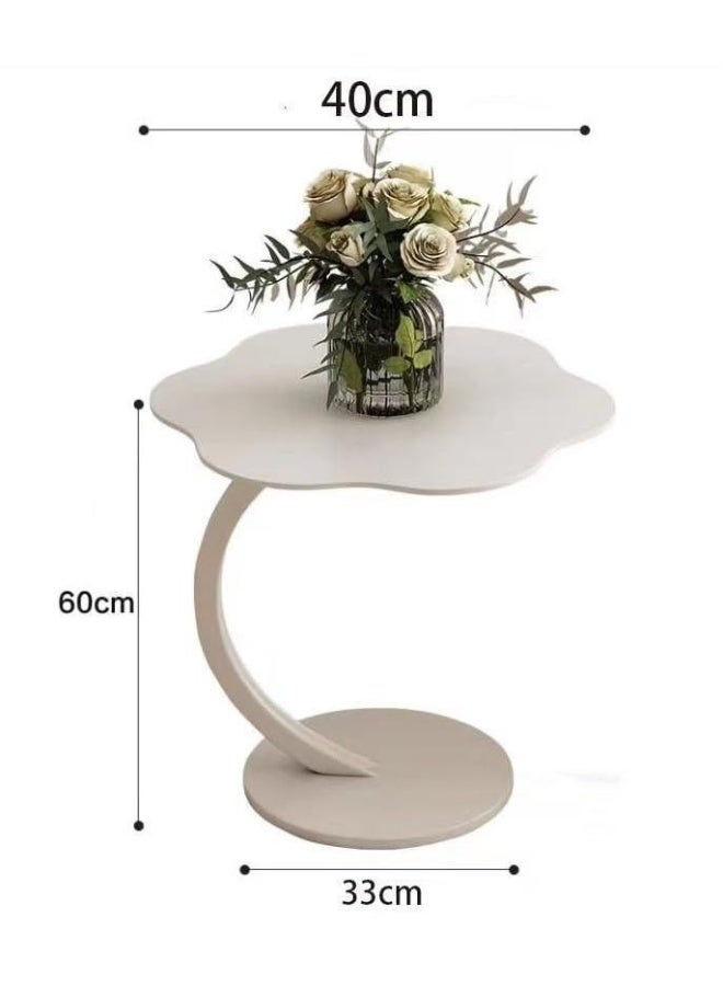 End Table Side Table With Cloud Shape C-Shaped Coffee Table With Metal Frame For Couch,Beside Small Table For Living Room Bedroom Indoor u0026 Outdoor Nightstand - Image 2