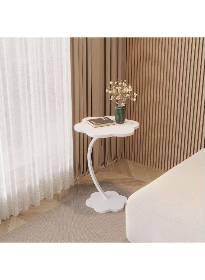 End Table Side Table With Cloud Shape C-Shaped Coffee Table With Metal Frame For Couch,Beside Small Table For Living Room Bedroom Indoor u0026 Outdoor Nightstand - Image 1