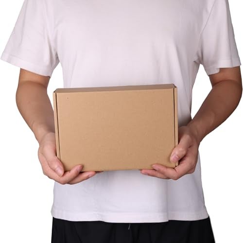 Serwrsw 9x6x2 inch Shipping Boxes Set of 6 Brown, Inner Size 8.6x5.6x1.6 inch Cardboard Box Mailers for Small Business Packaging Mailing or Gift Wrapping Giving - Image 4
