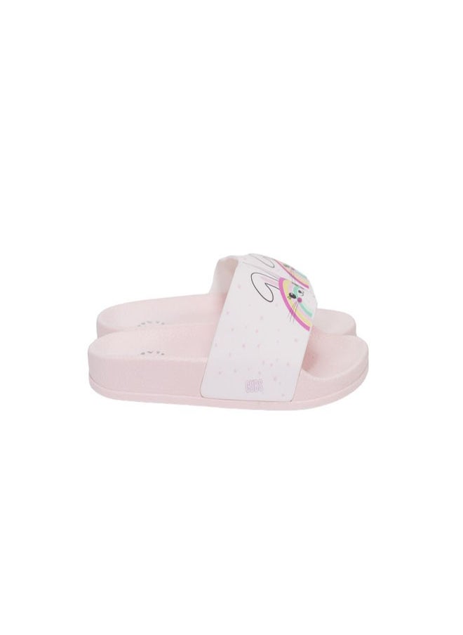 CUBS - Bunny Print Everyday Wear eco-friendly PVC Slides for Girls, Lightweight, Easy to Wash and Anti-Slip Soles - Image 1