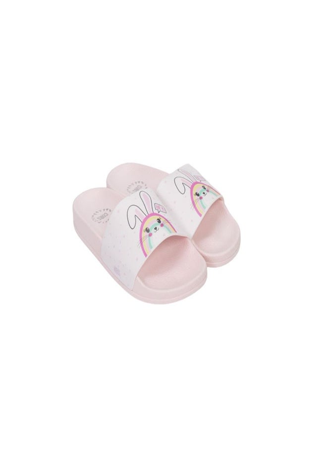 CUBS - Bunny Print Everyday Wear eco-friendly PVC Slides for Girls, Lightweight, Easy to Wash and Anti-Slip Soles - Image 1