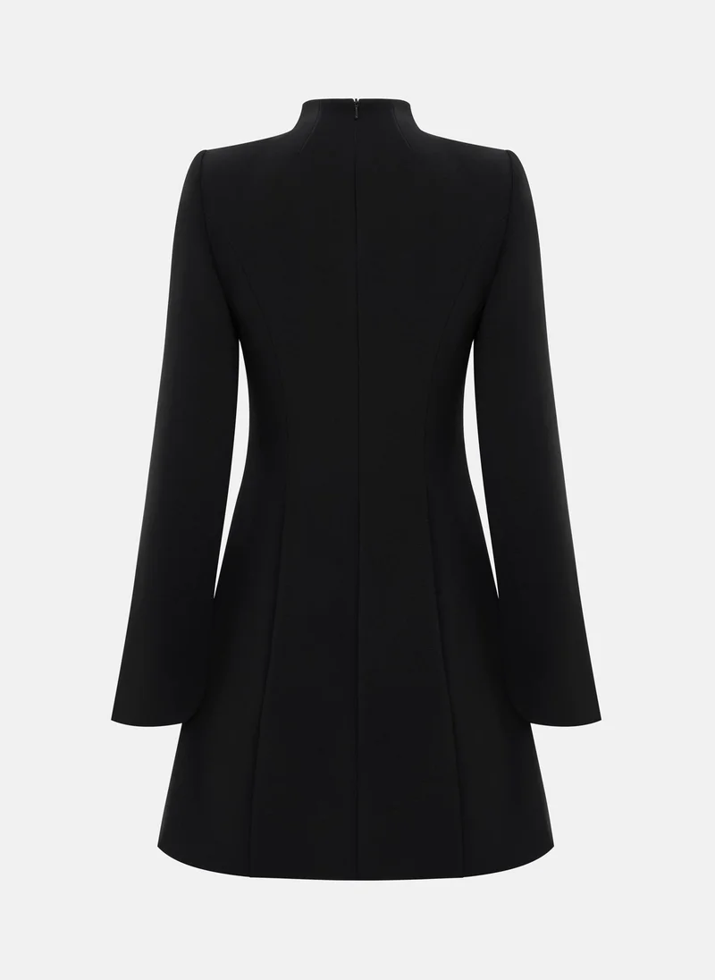 Lichi  Mini dress with a slit on the skirt and accent buttons for Women | Best Price UAE
