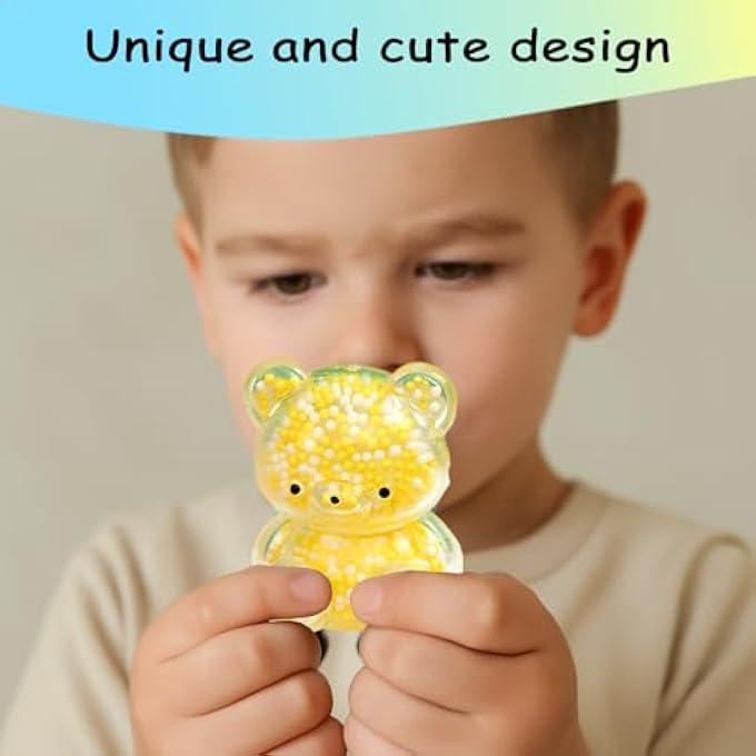 SSKHE Pack of 4 Little Bear Fudge Presser Toys, Stress Relief, Relaxation and Stress Relief, Birthday Gifts for Adults and Children - Image 4