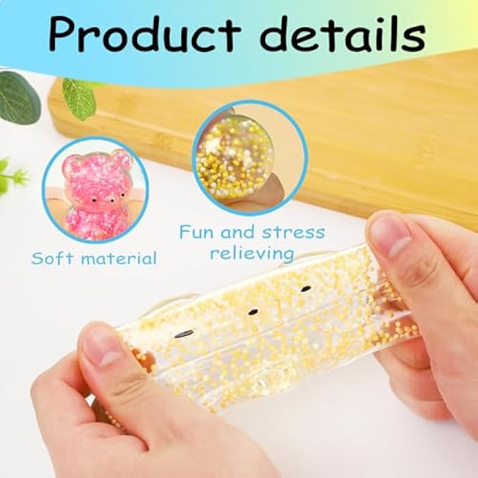 SSKHE Pack of 4 Little Bear Fudge Presser Toys, Stress Relief, Relaxation and Stress Relief, Birthday Gifts for Adults and Children - Image 3