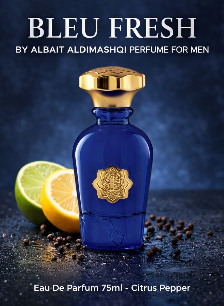 AlBait AlDimashqi Perfume BLEU FRESH - By ALBAIT Perfume For Men, Eau De Parfum 75ml - Citrus Pepper, Inspired Of-Bleu De Ch - Image 1