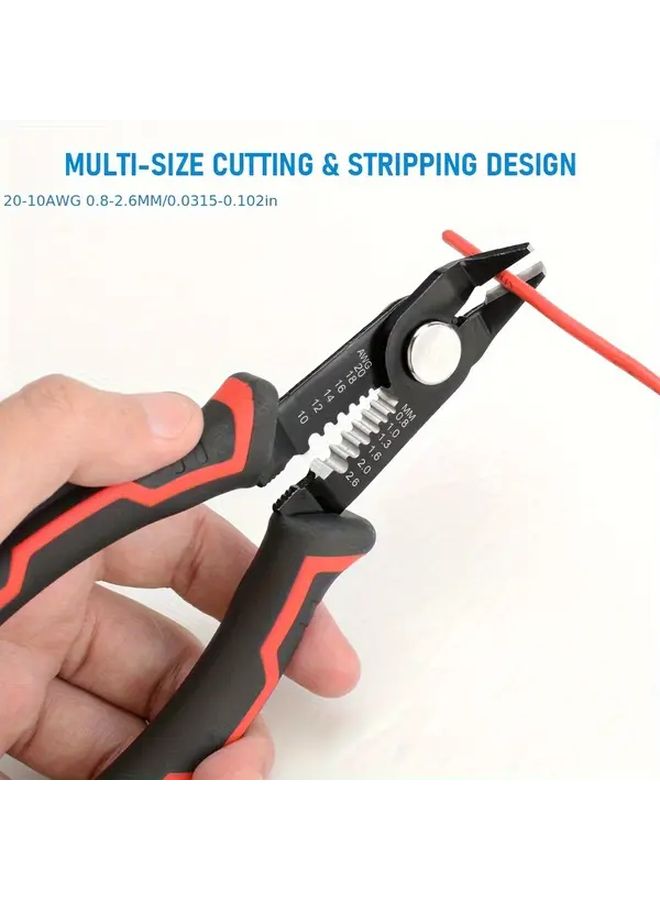 Large Multi Function Automatic Wire Stripper Crimping Tool Adjustable 0 8 10AWG - Image 1