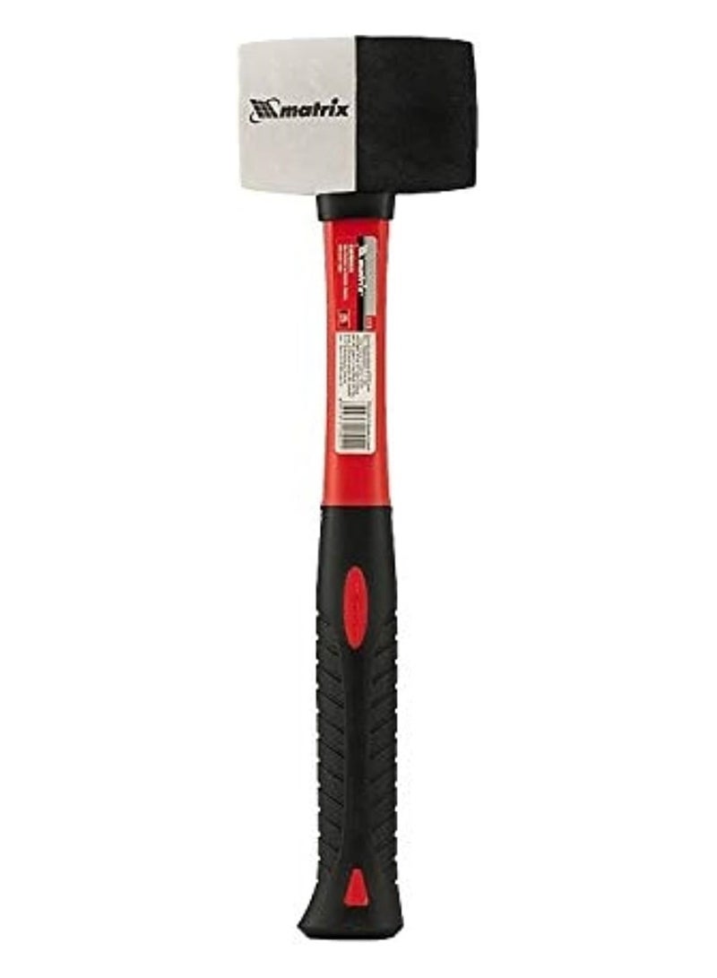 MTX Black and White Rubber Mallet with Fiberglass Handle (225g) - Image 1