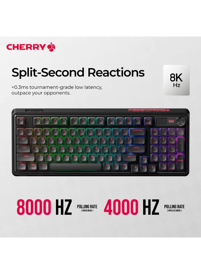 Cherry PIXIU98 Mechanical Keyboard MX2A Linear Switches 4000mAh Hot-Swappable RGB Game Office Keyboards