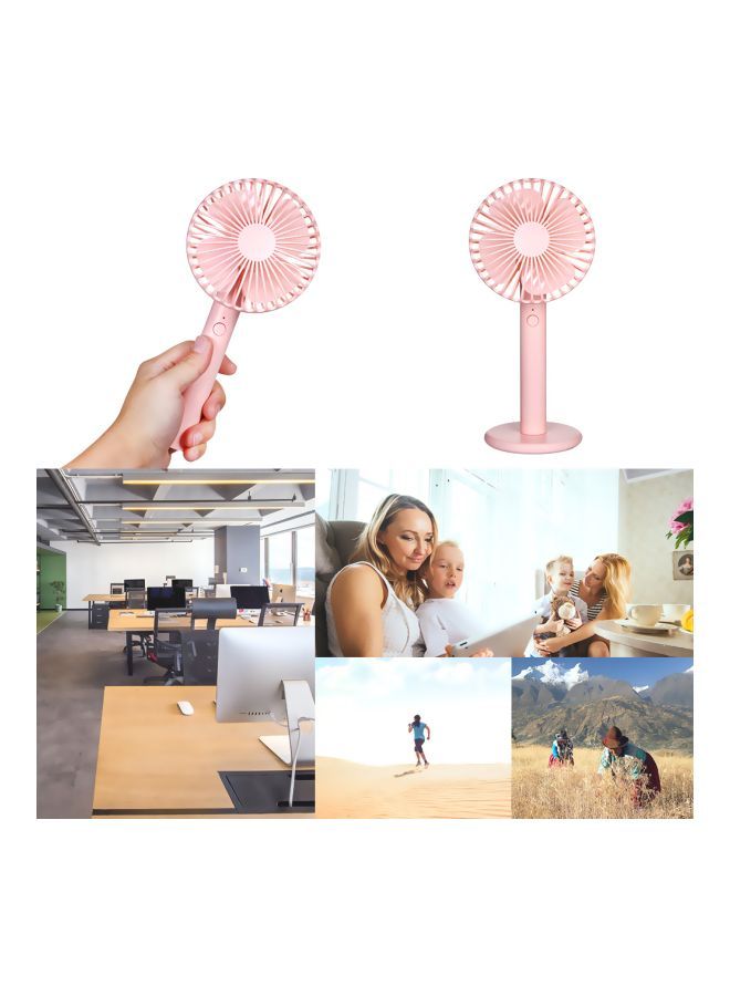 NIBEMINENT Portable Handheld Fan HQD-141 Pink - Image 4