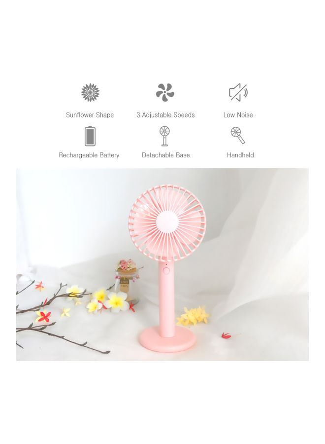 NIBEMINENT Portable Handheld Fan HQD-141 Pink - Image 3