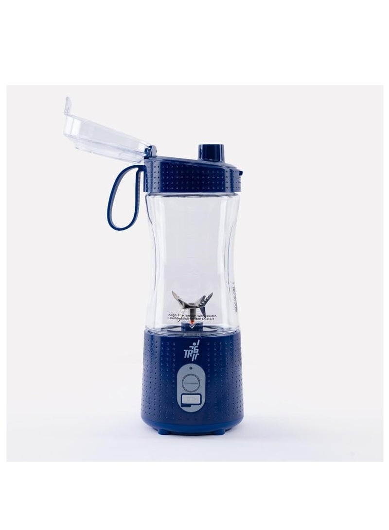 TR6 Blendmate Portable Convenient Blender for Smoothies, Protein Shakes, and Ice Crushing - 380ml, Tritan, 4000mAh Battery, USB-C Port, and Drinking Cap (Blue) - Image 2
