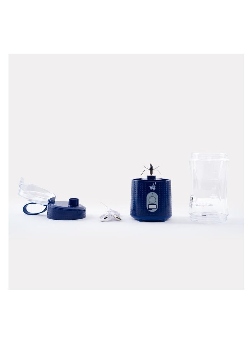 TR6 Blendmate Portable Convenient Blender for Smoothies, Protein Shakes, and Ice Crushing - 380ml, Tritan, 4000mAh Battery, USB-C Port, and Drinking Cap (Blue) - Image 4