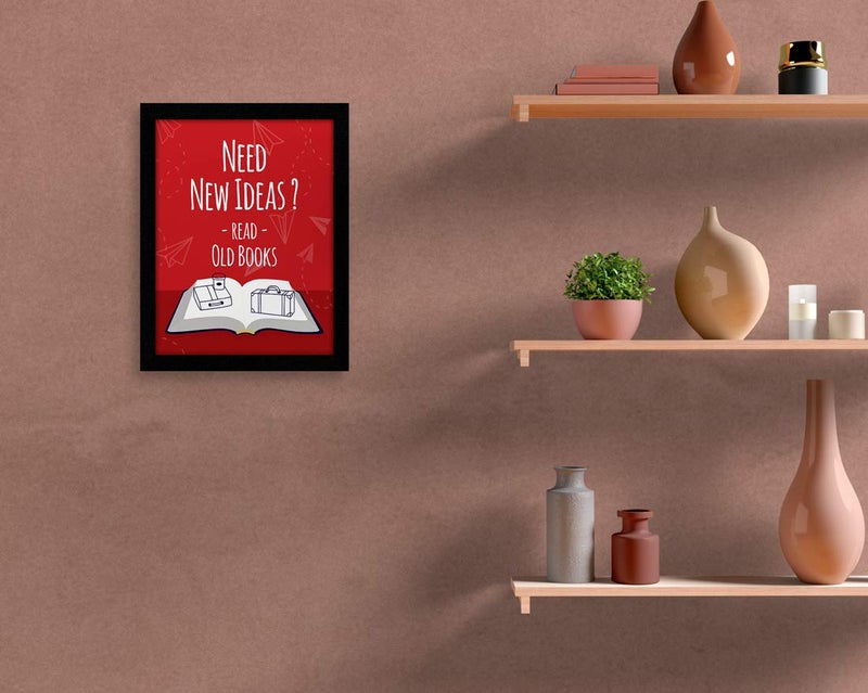 ArtX Paper Motivational Quotes Life Is Music & Read Old Books Framed Wall Art Painting, Multicolor, Abstract, 10 X 13 inches each, 20 X 13 inches combined, Set of 2 - Image 4