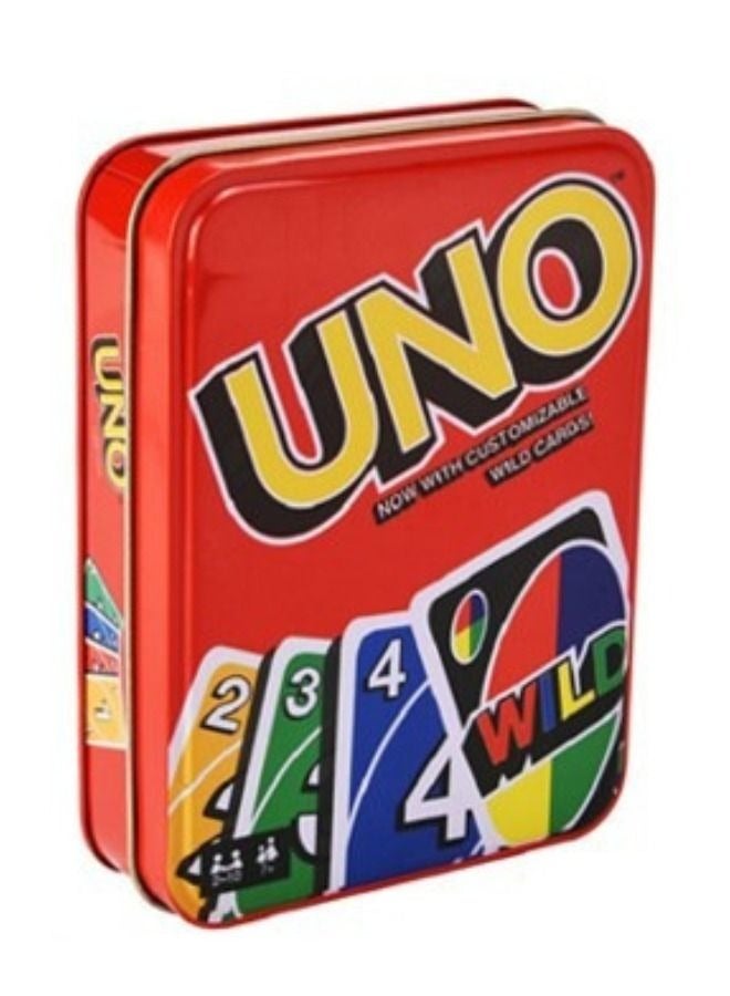 EHOME UNO Wild Family Card Game With 112 Cards In A Sturdy Storage Tin - Image 1