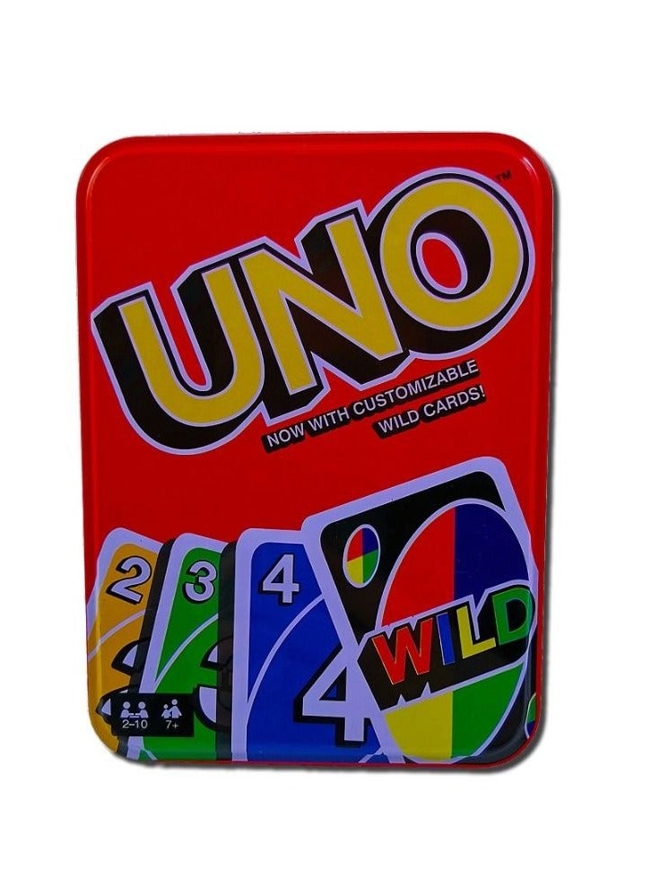 EHOME UNO Wild Family Card Game With 112 Cards In A Sturdy Storage Tin - Image 2