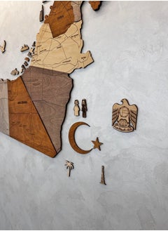 Enjoy The Wood Enjoy The Wood 3D UAE Wood Map Wall Art – Elegant Wooden UAE Map Decor for Home, Bedroom, or Office – Perfect Housewarming Gift, Handcrafted and Stylish Wall Art - Multicolor Design  - Image 4