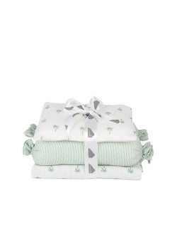 100% Organic Muslin Mini Crib Set/Includes Blanket-Pillow-Bolsters/Essential Infant Cot Bedding Set/Soft & Comfortable/Baby Gift Set/Mini Newborn Nursery Bundle - Palm - pzsku/Z3716E509BC6E455FA08BZ/45/_/1733730427/642e309b-e8ce-4358-aae0-dae0fb948de8