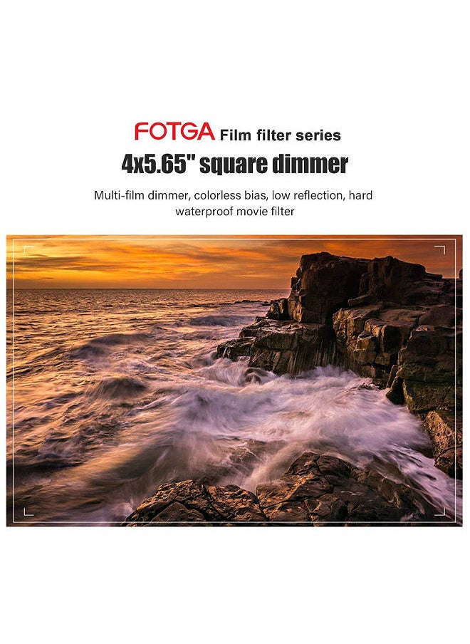 Fotga FOTGA 4mm ND8（0.9）3-stop Lens Filter 4×5.65in ND Filters Optical Glass Waterproof Scratch-resistant with Multi-Resistant Coating  - Image 3