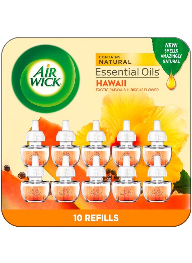 Air Wick Air Wick Plug in Scented Oil Refill, 10ct, Hawaii, Air Freshener, Eco Friendly, Essential Oils  - Image 1