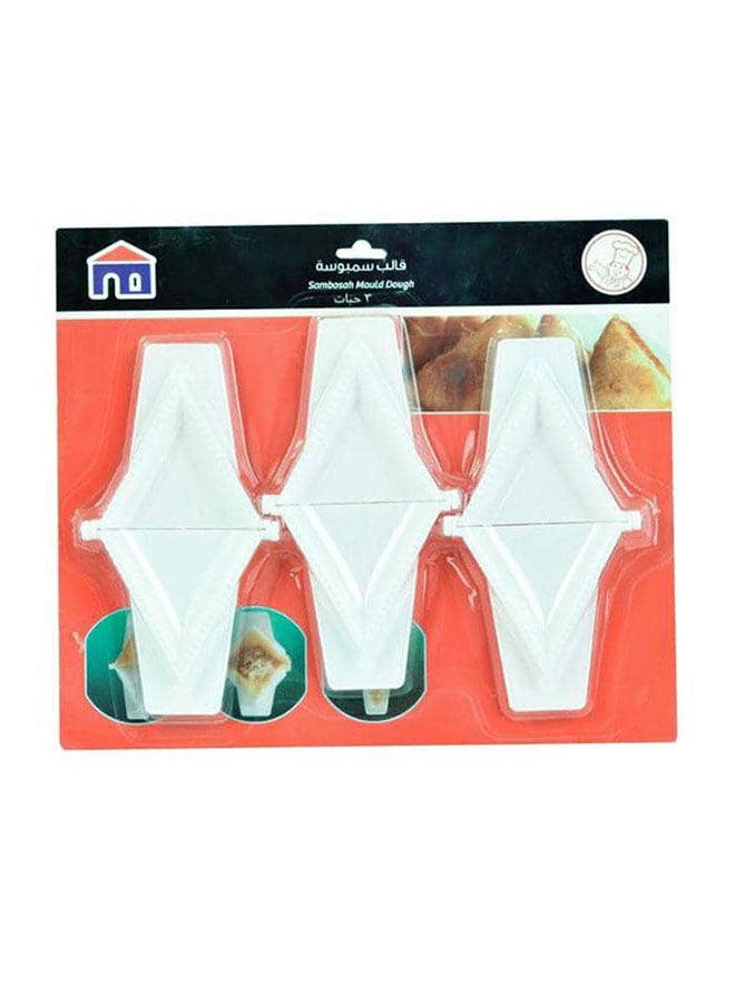 NIBEMINENT 3-Piece Sambosah Mould Dough White 8cm