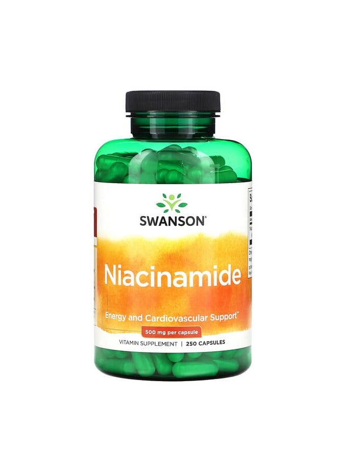 SWANSON Niacinamide, 500 mg, 250 Capsules