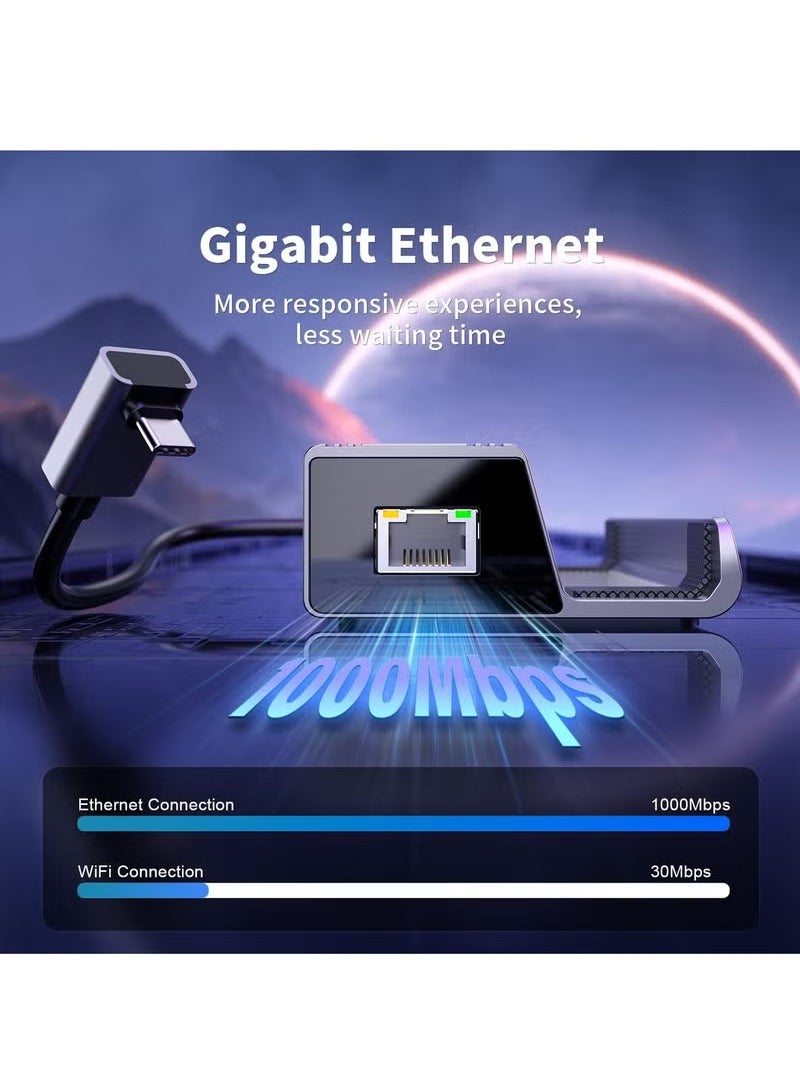 general Docking Station, 6-in-1 Steam Deck Dock with HDMI 2.0 4K@60Hz, Gigabit Ethernet, 3 USB 3.0 and 100W USB C Charging Port for Steam Deck and Asus Rog Ally - Image 4